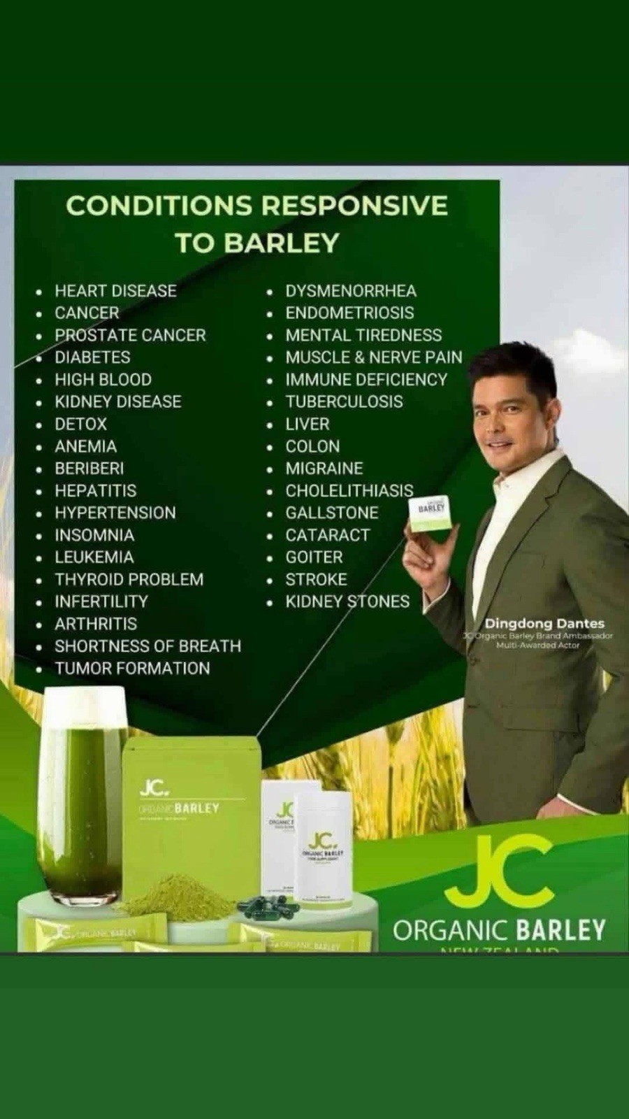 JC Organic Barley Grass Powder Antioxidant Immune Digestive Support 32g