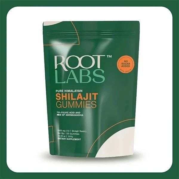 Root Labs 3000 mg Pure Himalayan Shilajit Gummies I No Added Sugar I KSM-66