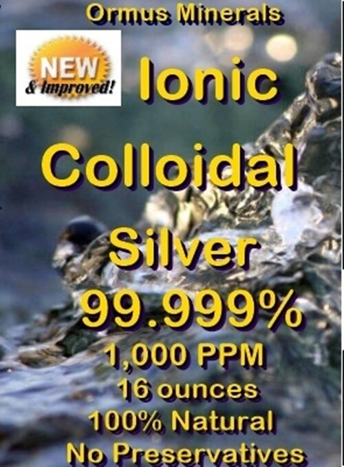 FREE SHIPPING!!! COLLOIDAL SILVER 1000 PPM 16 OZ.- IMMUNE SUPPORT WITH DROPPER