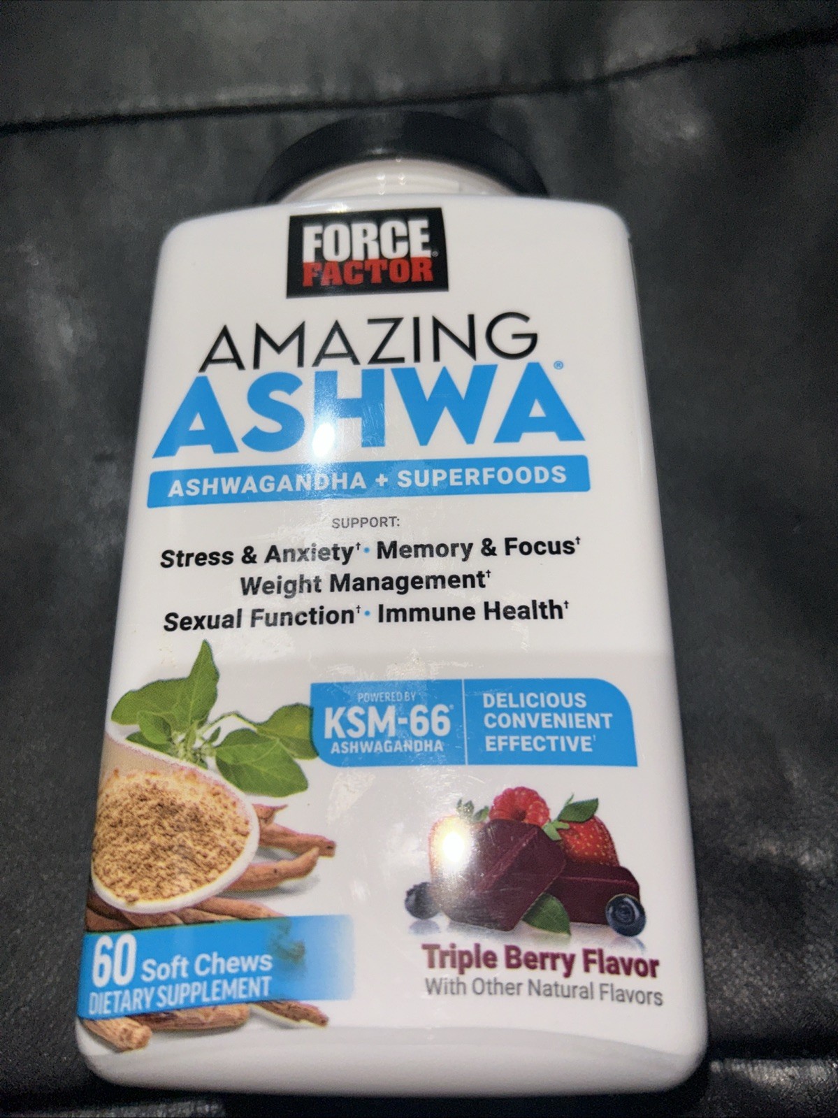 Amazing Ashwa®, Triple Berry, 60 Soft Chews Exp 01/2028