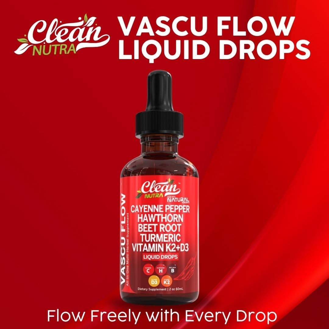 Cayenne Pepper Supplement Liquid Drops + Hawthorn Berry Vitamin D3 K2，Turmeric+