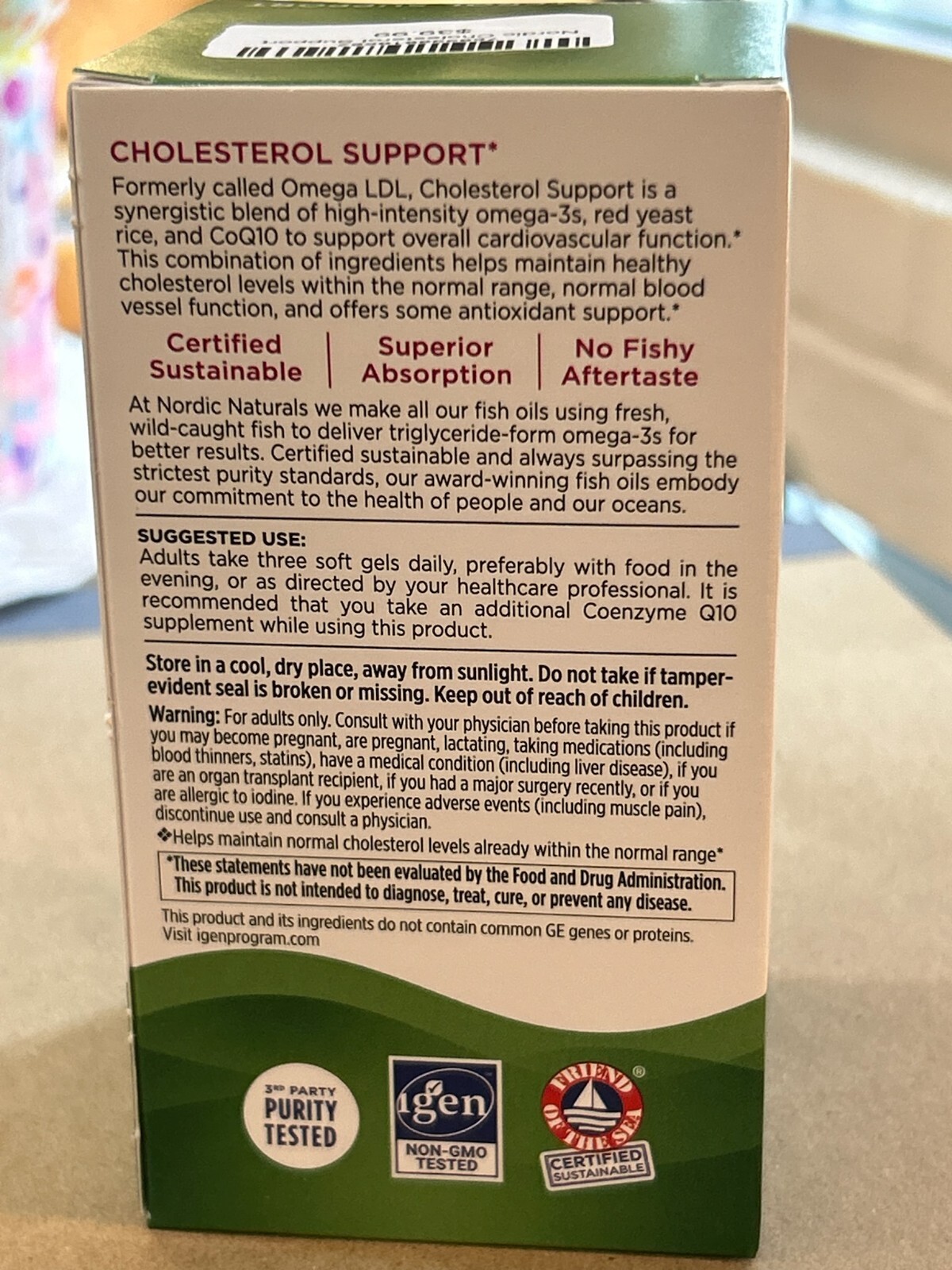 Nordic Naturals Cholesterol Support Omega Blend, 60 Soft Gels