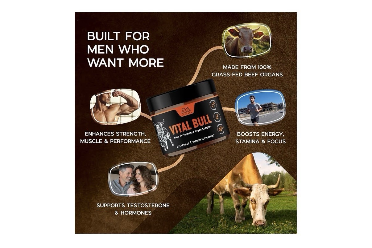 3 Pack Lonvera Vital Bull Male Performance Beef Organ Grass Fed For Men