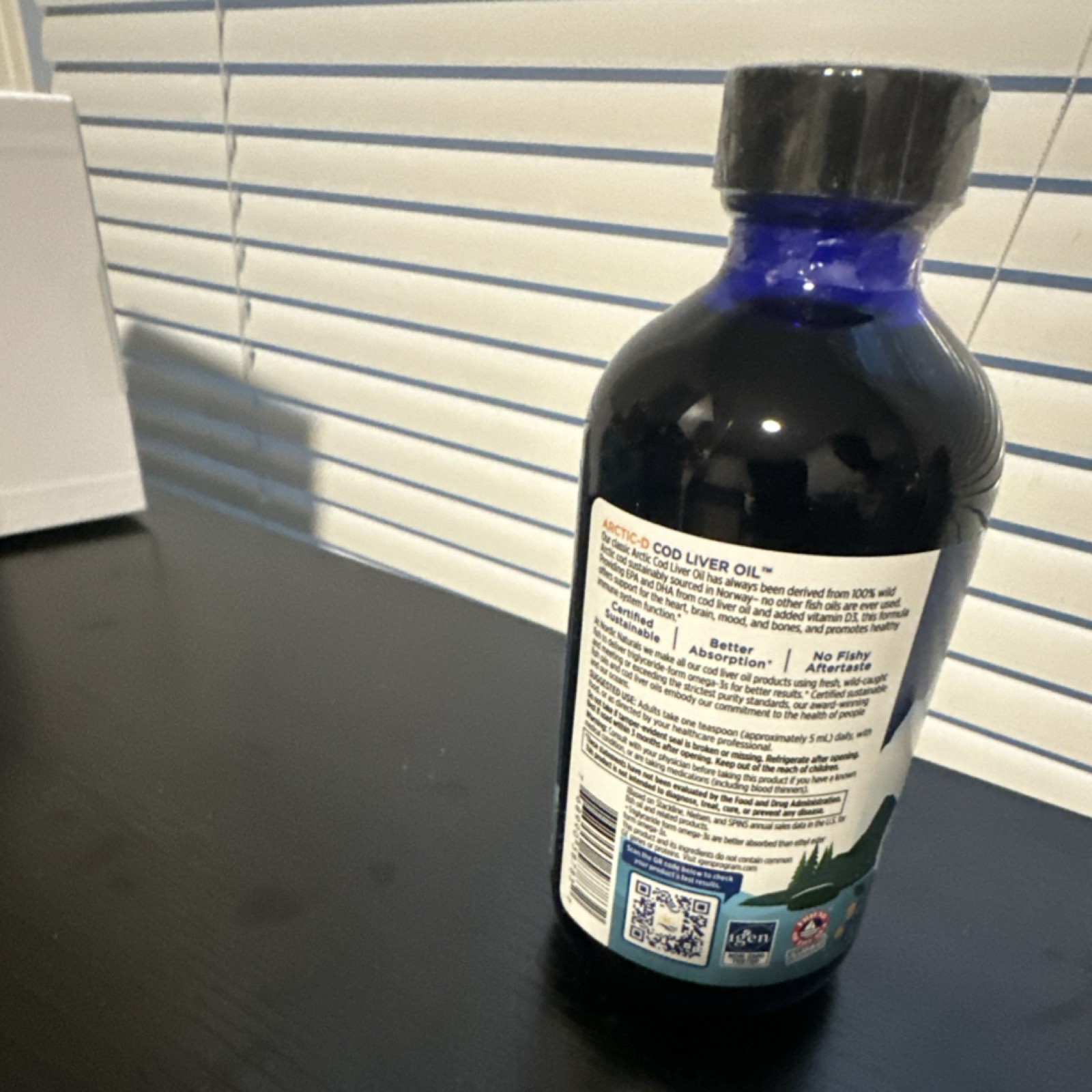 Nordic Naturals Arctic-D Cod Liver Oil Lemon Flavor Vitamin D3 Omega-3 8 fl oz