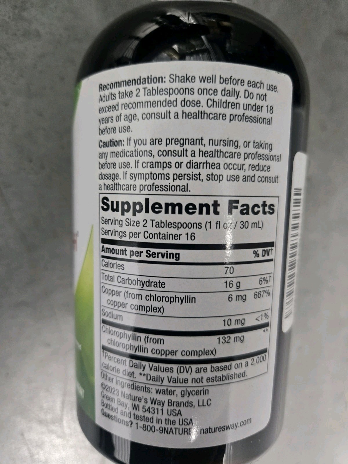 ✅4 Lot Nature’s Way Chlorofresh Liquid Chlorophyll 16 oz Unflavored Exp Oct 2027