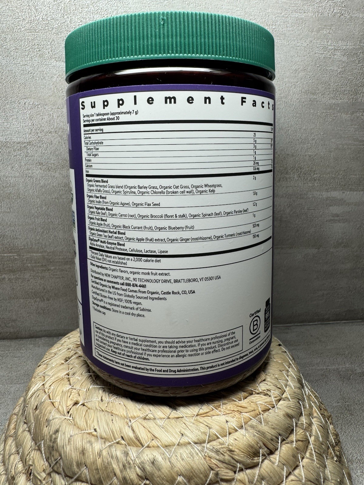 New Chapter All-Flora Digestive Super Greens Powder 7.4oz Exp 05/2027