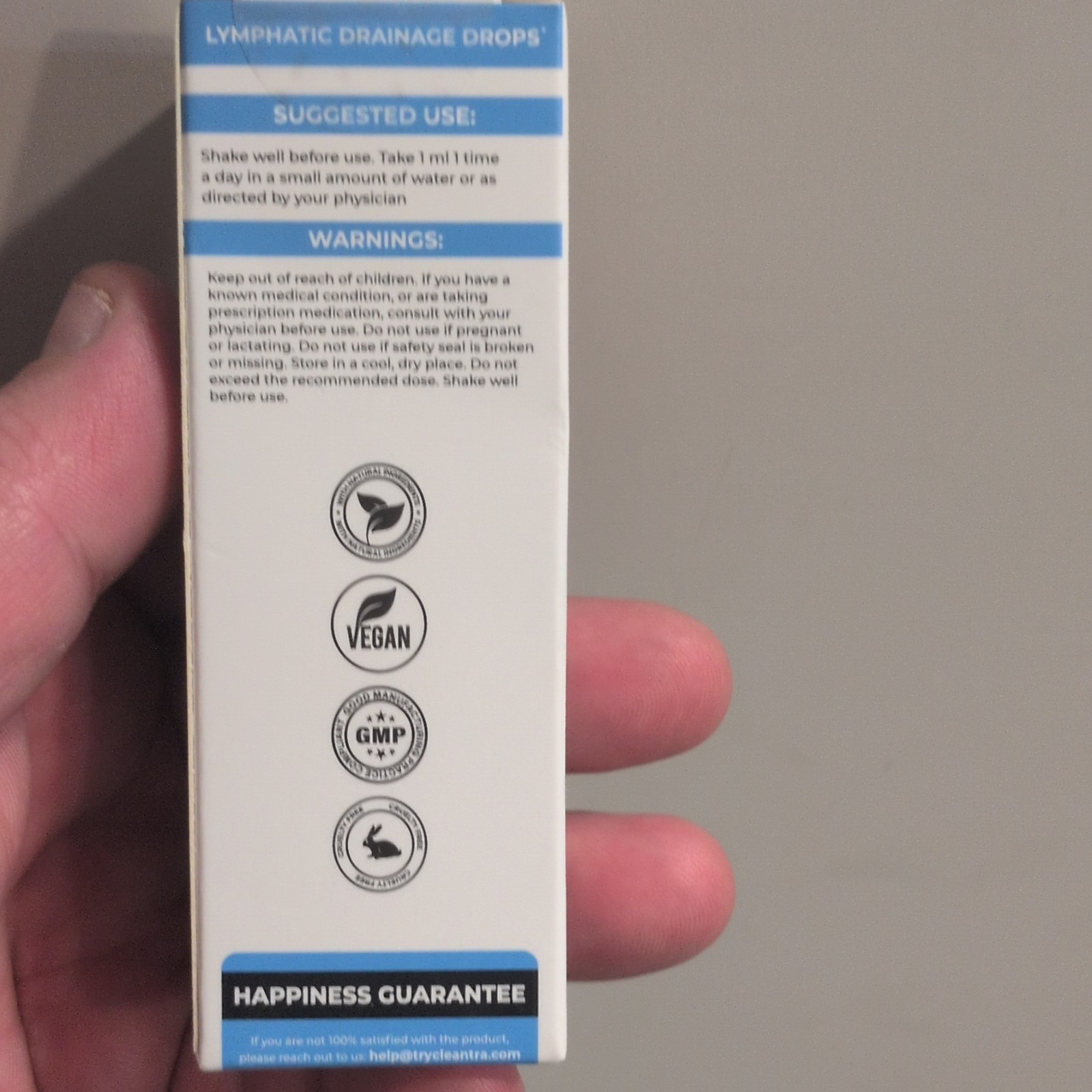 Cleantra Lymphatic Drainage Drops Vegan Lymphatic & Immune Support 1 fl oz