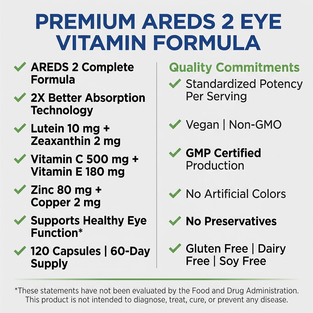 Eye Vitamin Formula with Lutein&Zeaxanthin for Blue Light Protection 30~120 Caps