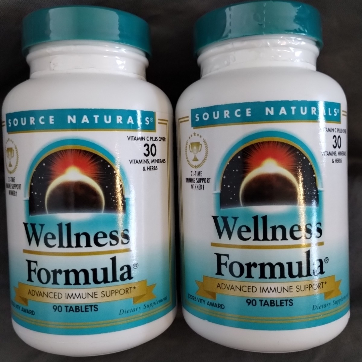 2) Source Naturals Wellness Formula Advanced Immune Support 90 Tablets Each 2029