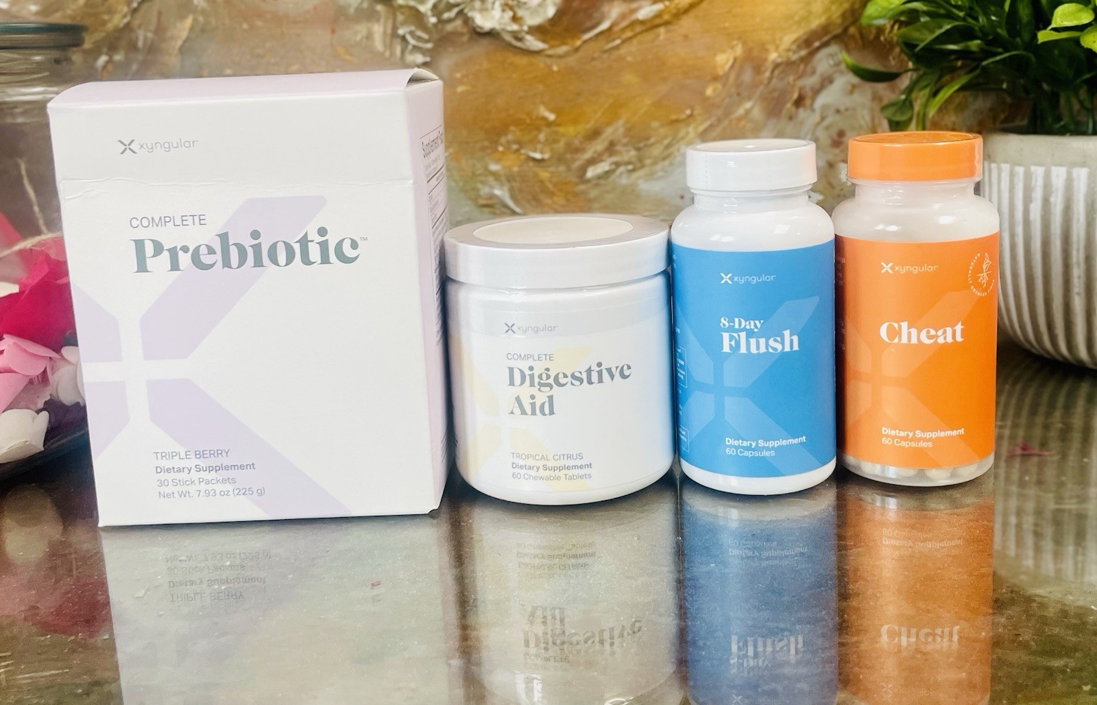 Lot Of Xyngular PREBIOTIC, FLUSH , CHEAT & DIGESTIVE AID 3/26-05/26 (4 Total)