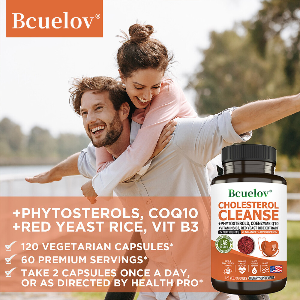 COENZYME Q10 +VITAMINS B3,RED YEAST RICE EXTRACT Capsules CHOLESTEROL CLEANSE