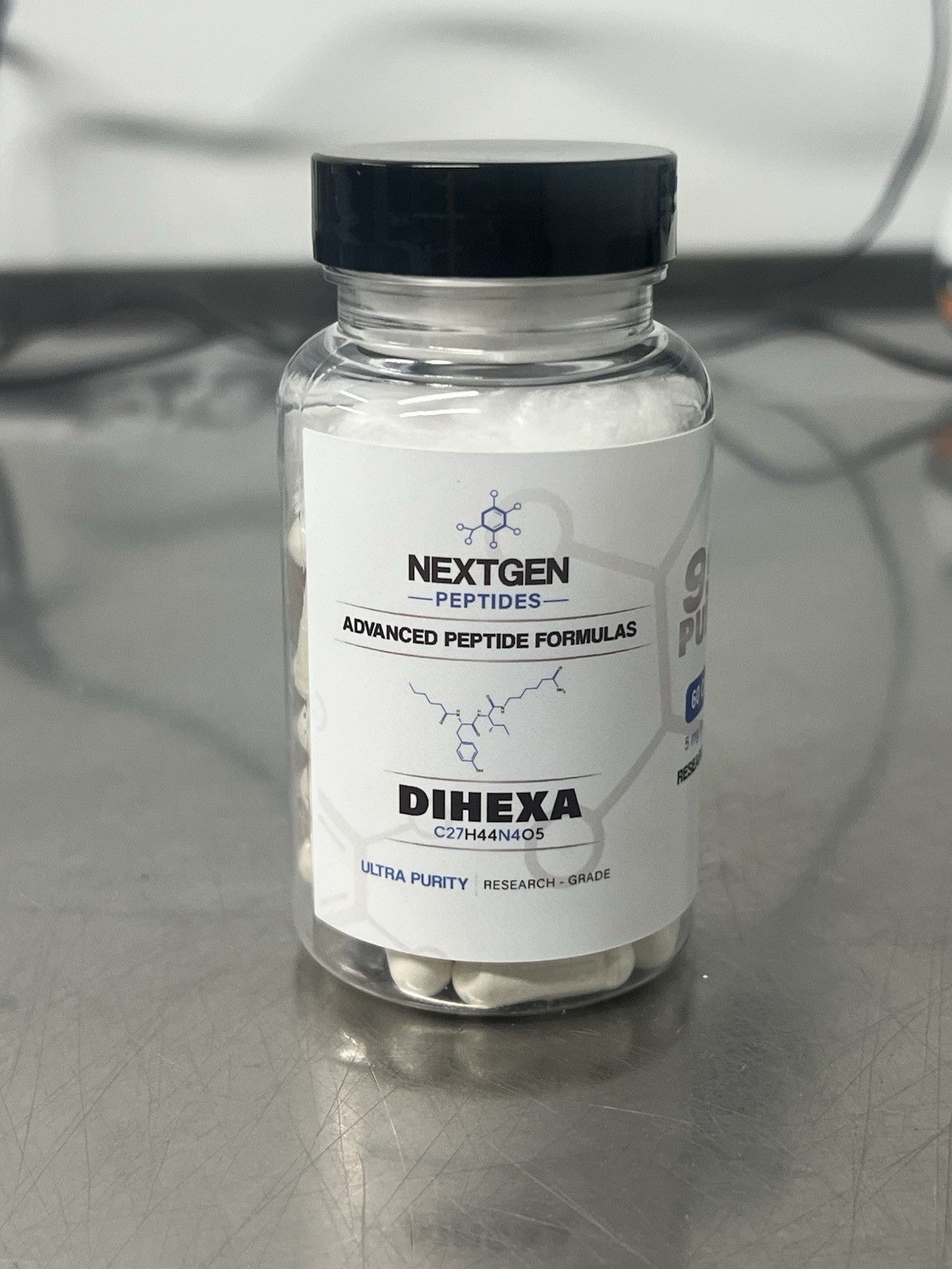 NextGen Peptides Dihexa 5 mg Capsules, 60 Count – Research Use Only