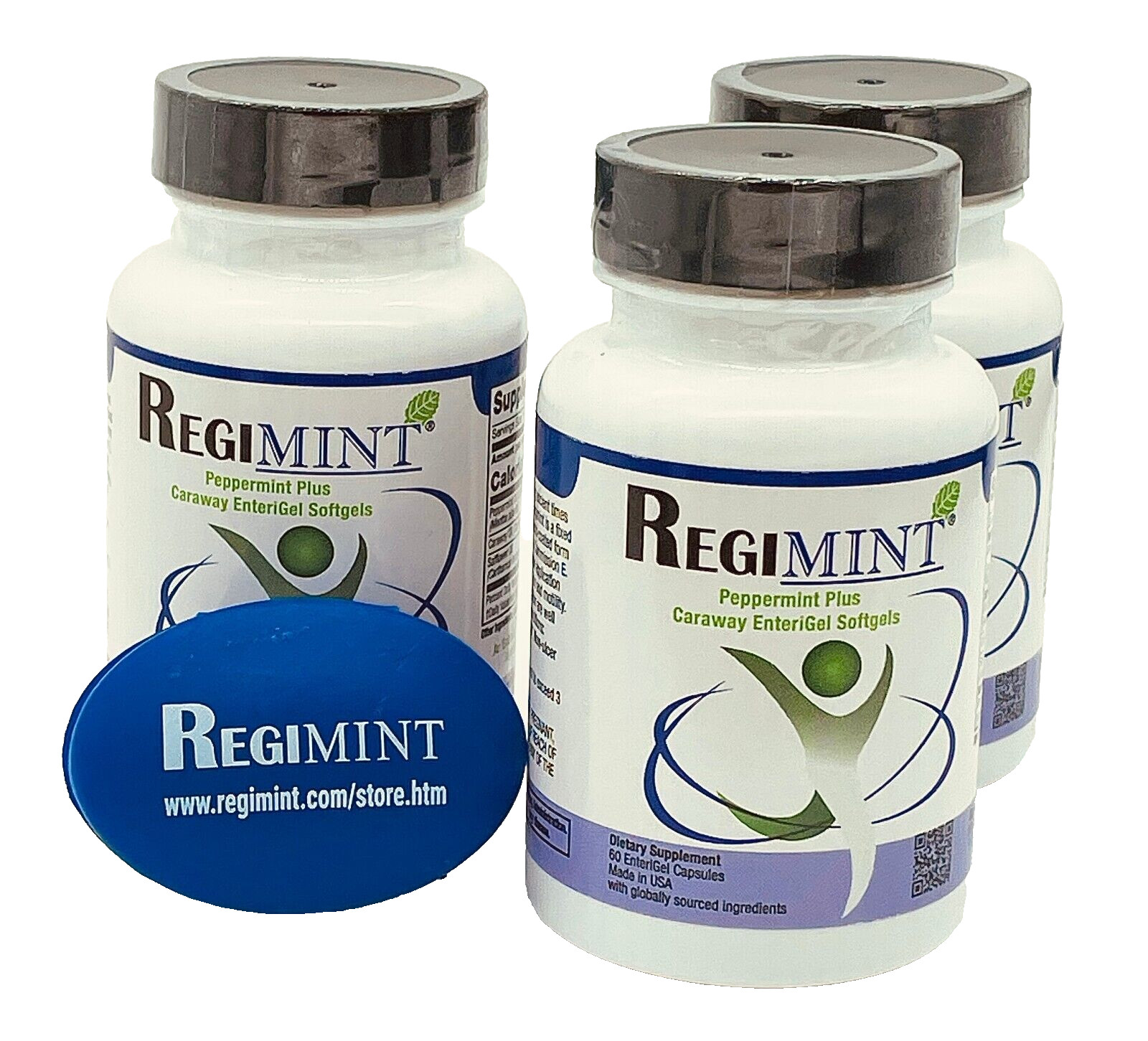 Regmint Peppermint Plus Caraway Oil For IBS Adult Colon Relief (3 Pk 300mg)