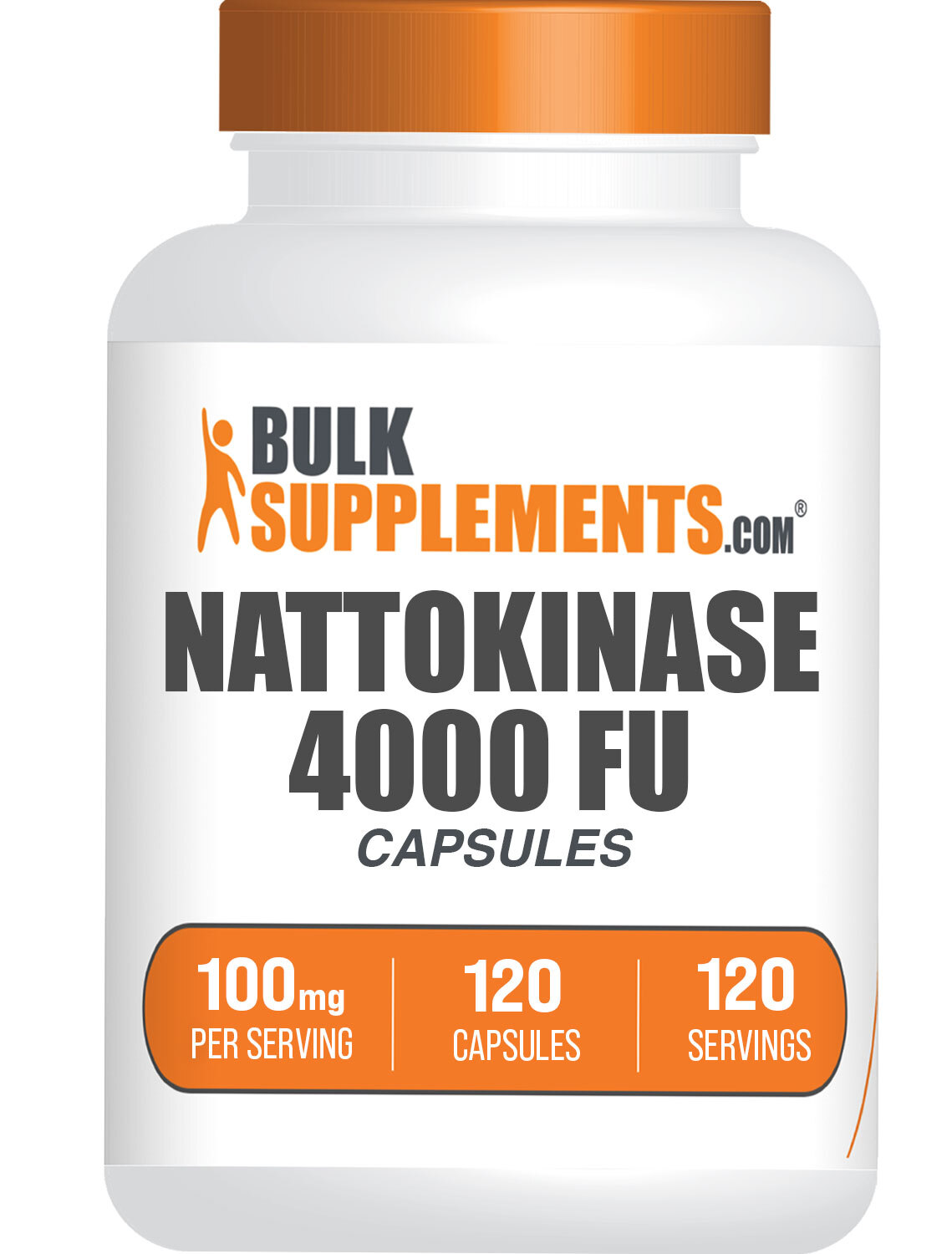 BulkSupplements Nattokinase 4000 FU 120 Capsules – 100 mg Per Serving