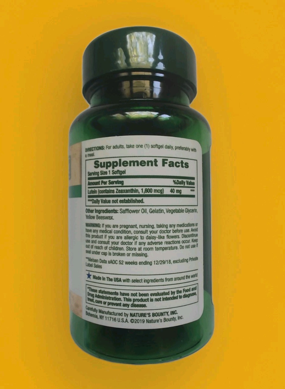 (60ct)🏵️NATURE’S BOUNTY | Lutein 40mg | Rapid Release Softgels | Zeaxanthin