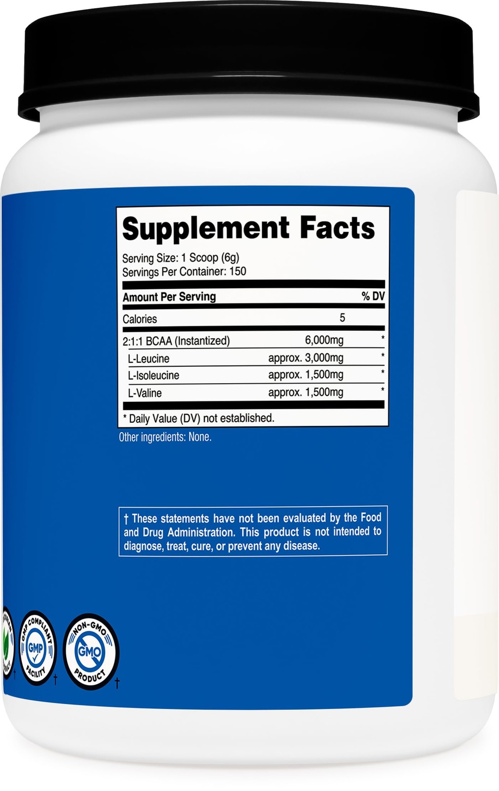 Nutricost BCAA Powder 2:1:1-150 Servings (Unflavored) 2 Pound (Pack of 1)