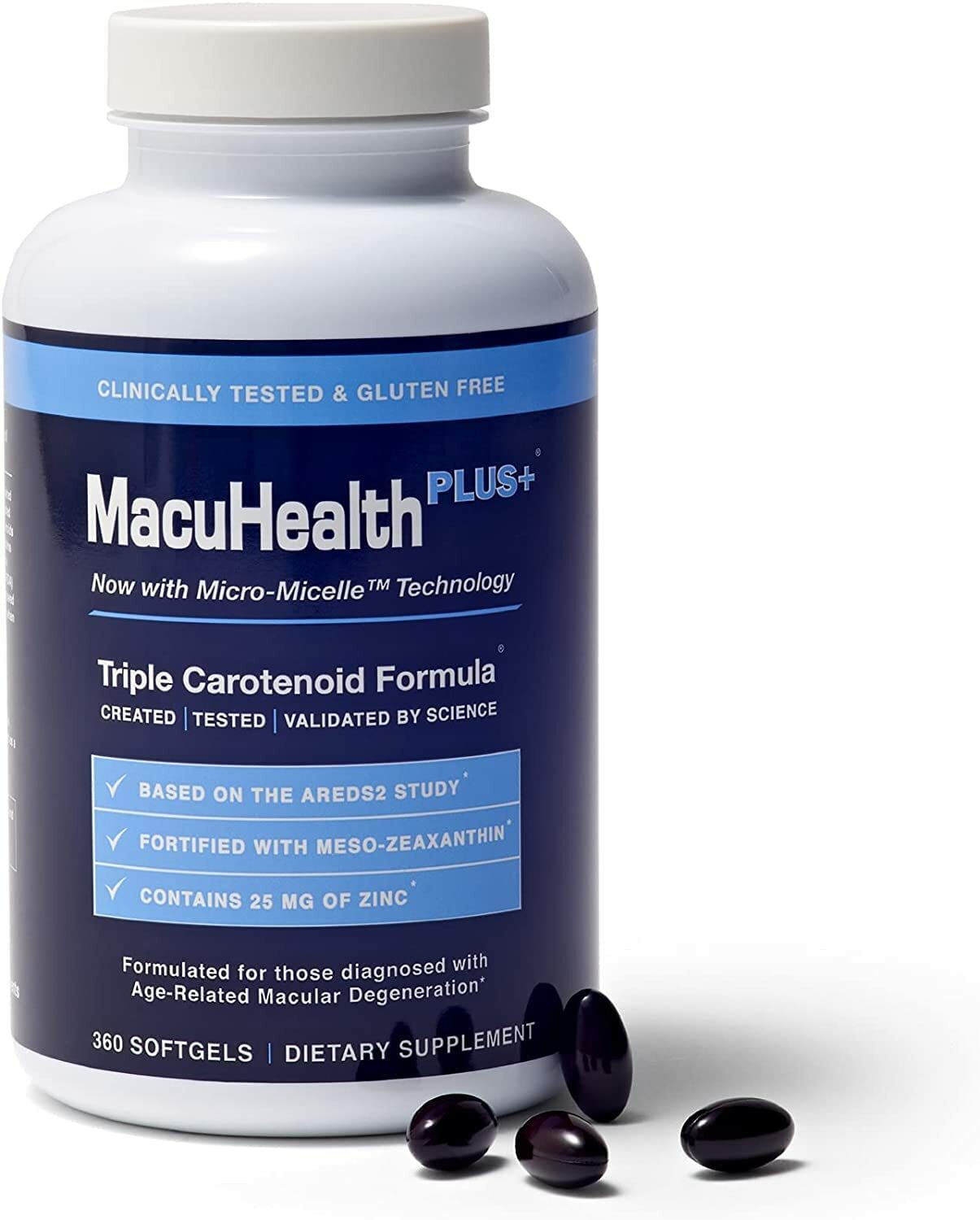 MacuHealth Plus+ DIRECT Eye Vitamin Macular Degeneration Health Supplement AMD