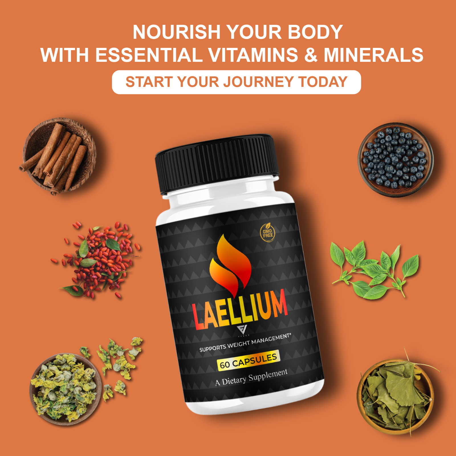 (3 Pack) Laellium Advanced Pills, Laellium Daily Vitamin Formula (180 Capsules)