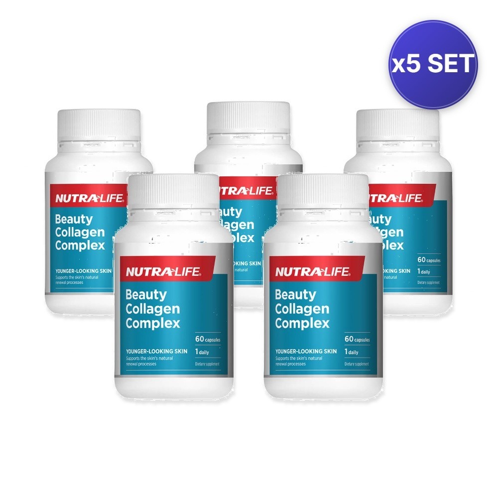 NutraLife Beauty Collagen Complex (60 Capsules) – 5 Pack