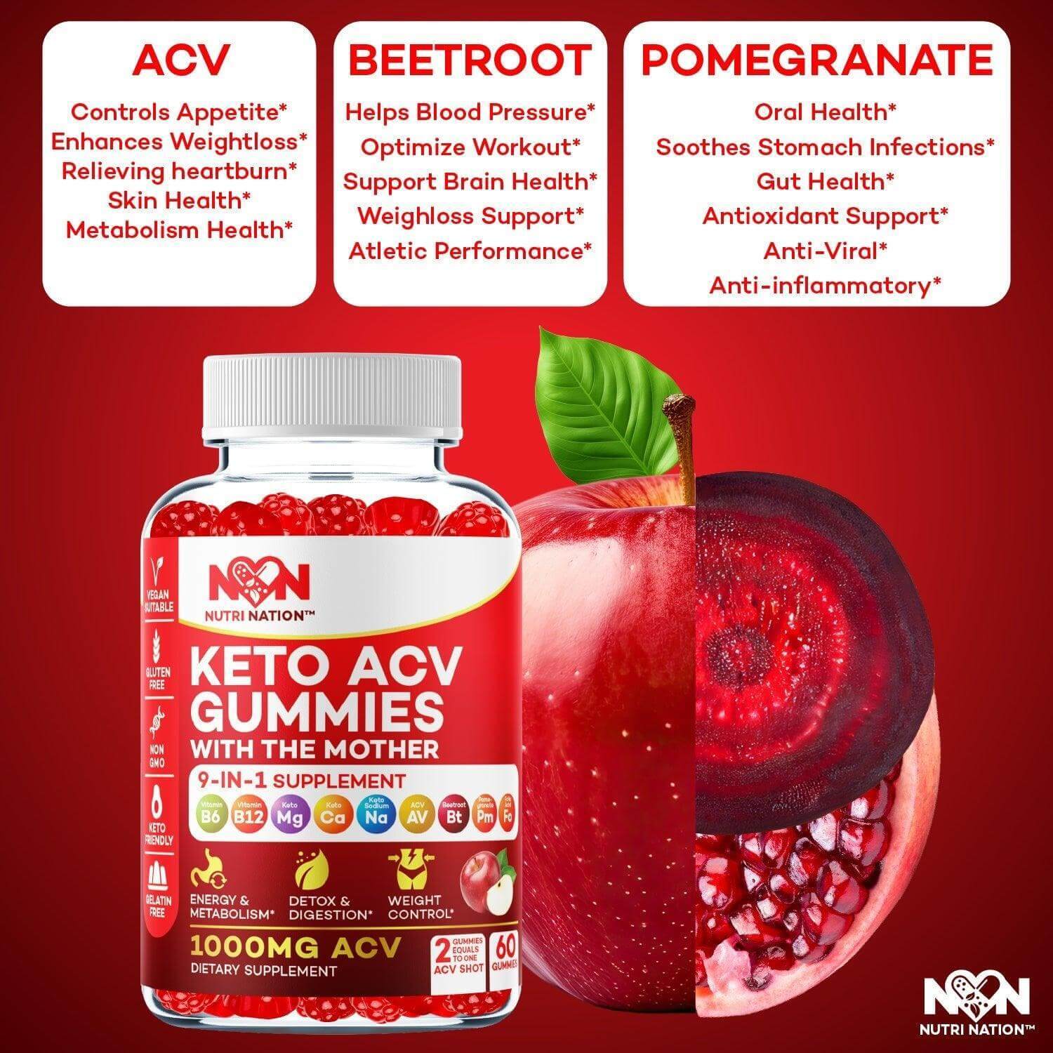 Keto ACV Gummies 1000mg Buy 2 Get 1 Free – Kelly Clarkson Diet by Nutri Nation