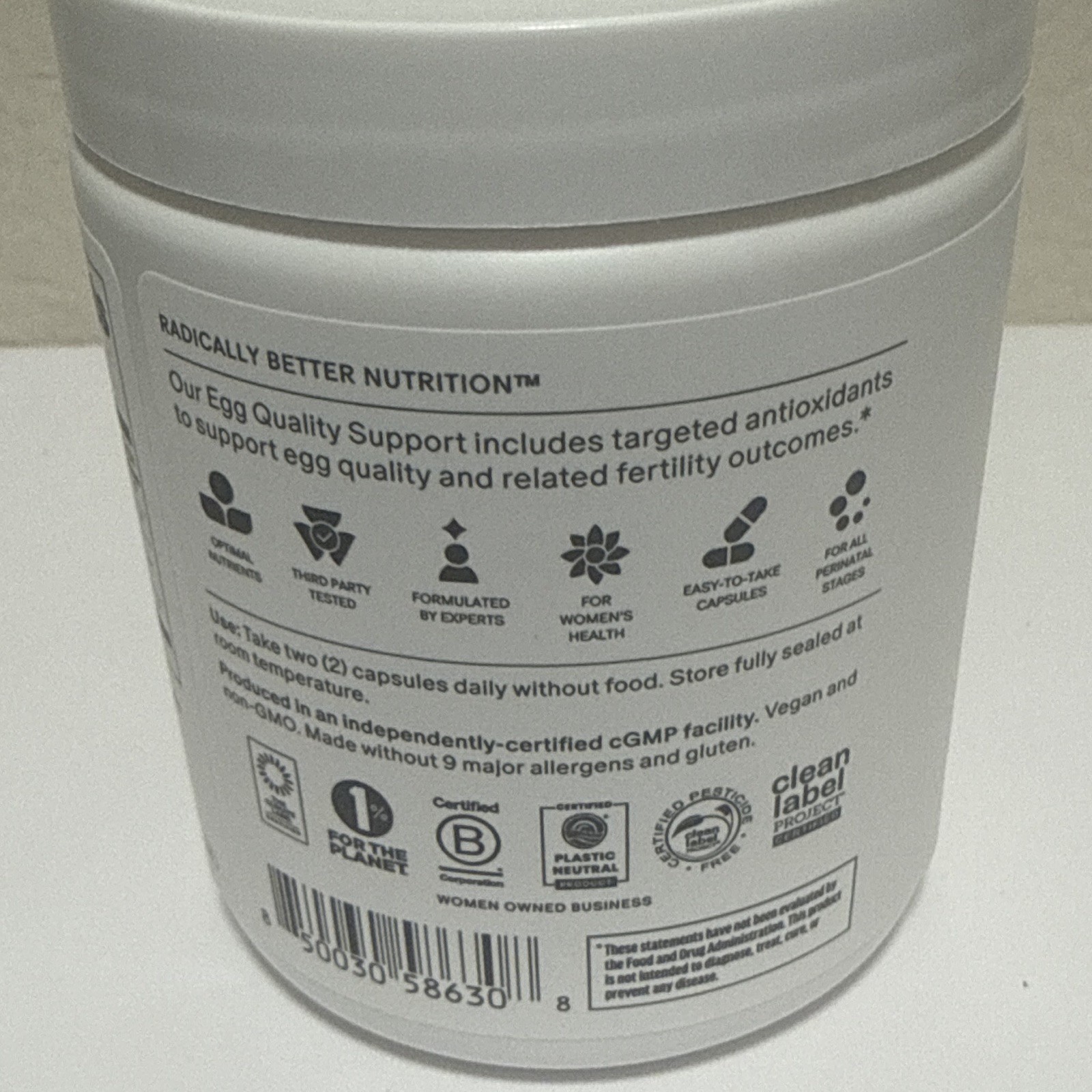 NEEDED Egg Quality Support 60 Vegan Capsules Exp 02/2028