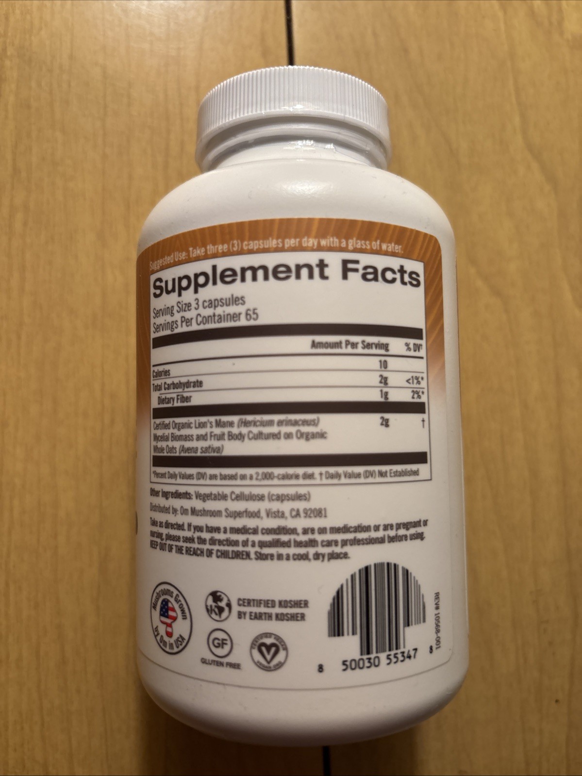 Cordyceps 195 Count Capsules By Om Mushrooms