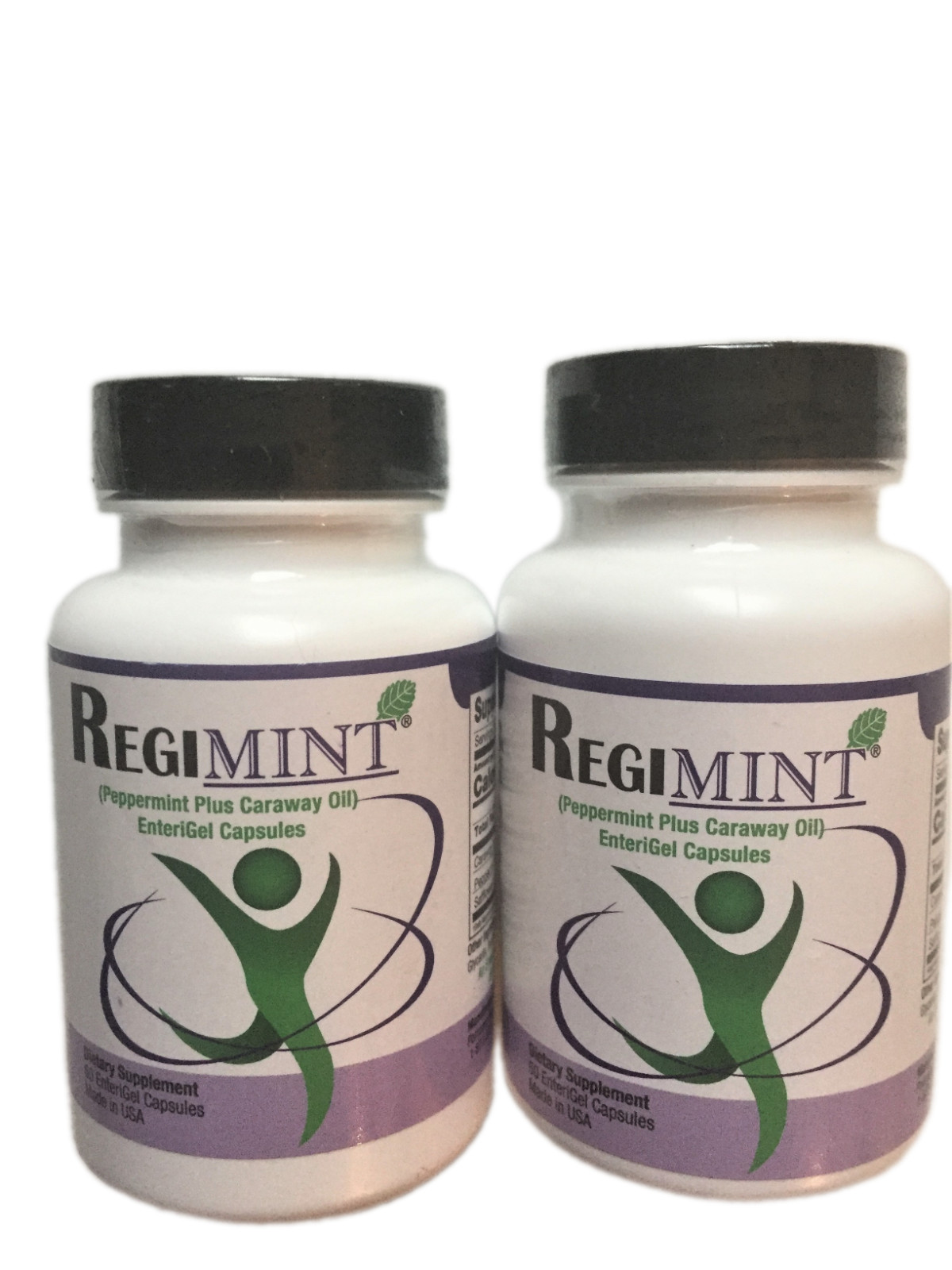 Regimint: Peppermint Oil Plus Caraway (2 pack 300mg) For Adult IBS Colon Relief