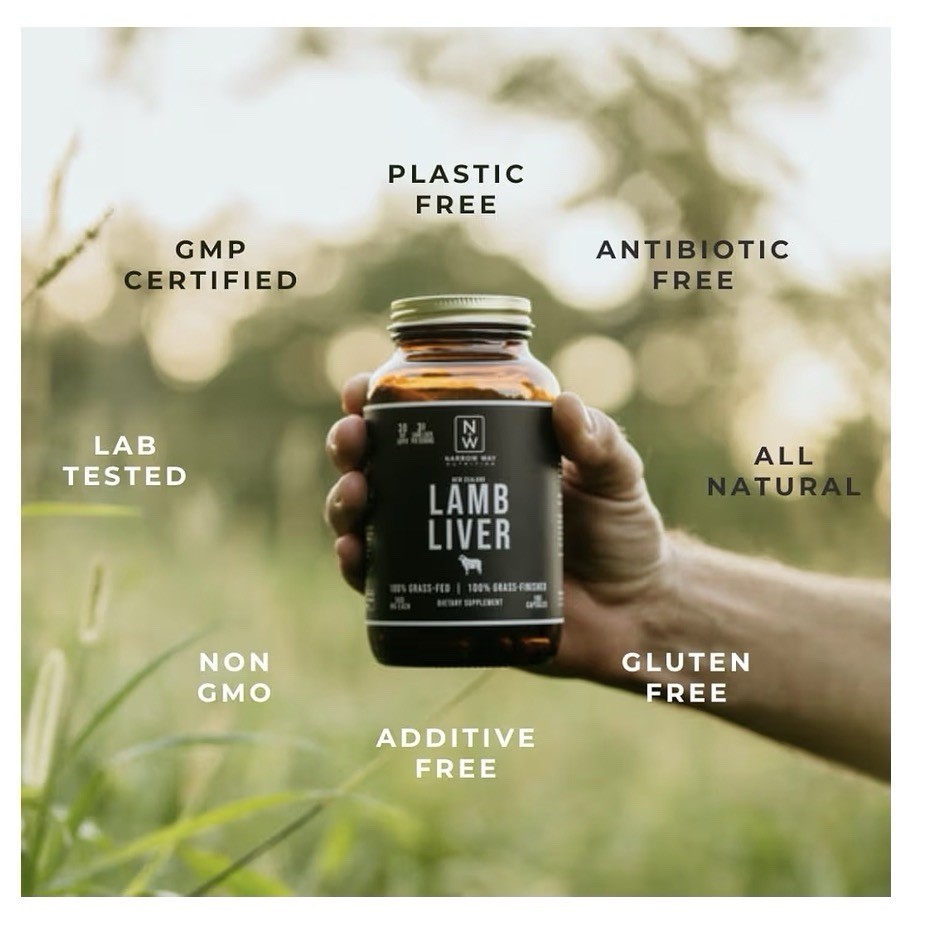 Way Nutrition Lamb Liver Raised in New Zealand 100% Grass Fed 180Capsules