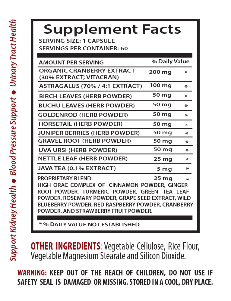 Uva Ursi Extract – KIDNEY SUPPORT 700mg – Immune System Support 1B