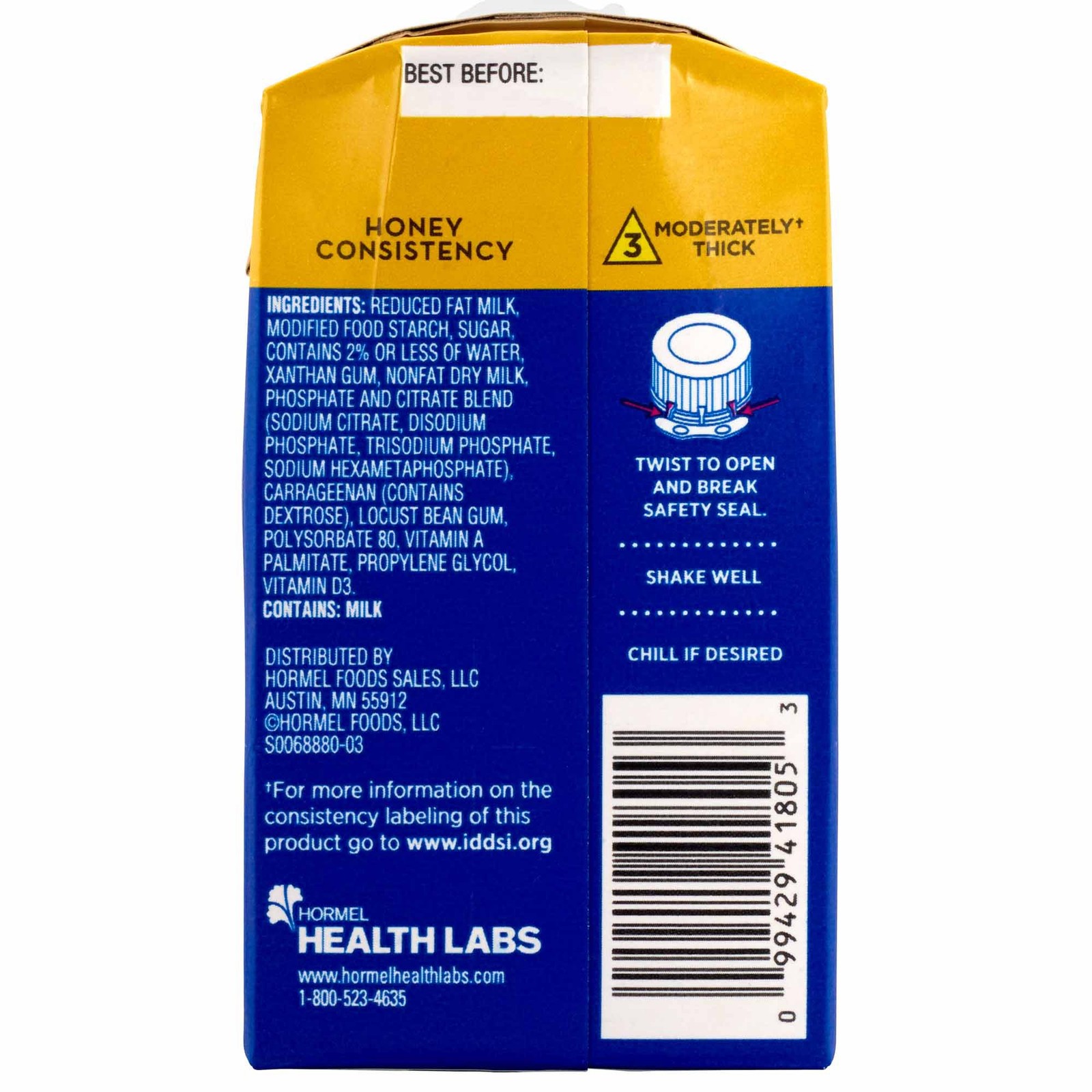 Thick & Easy Dairy Thickened Beverage Milk 8 oz Carton 27 Ct