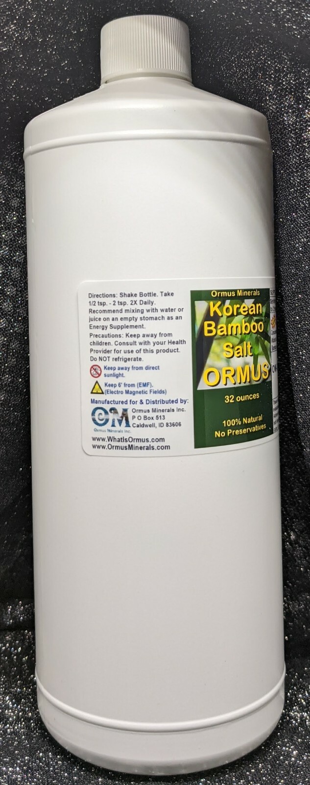 Korean Bamboo Salt Ormus Mental Health Clarity Potassium Immunity 32oz