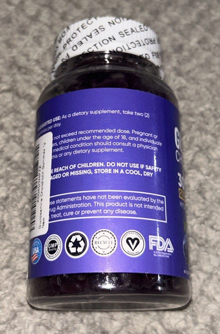 LeftNutra ~ Glucosamine Chondroitin ~*BlueBerry*~ 60 Gummies ~ Sealed ~ Exp11/26