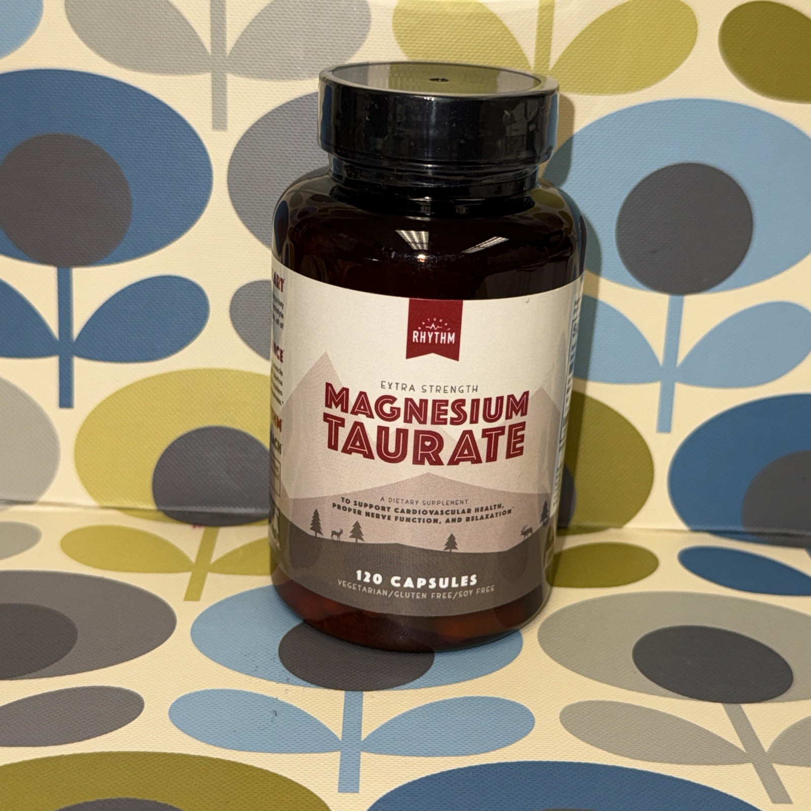 Rhythm Magnesium Taurate 750mg (150mg Elemental Magnesium) – 120 Vegetarian Caps