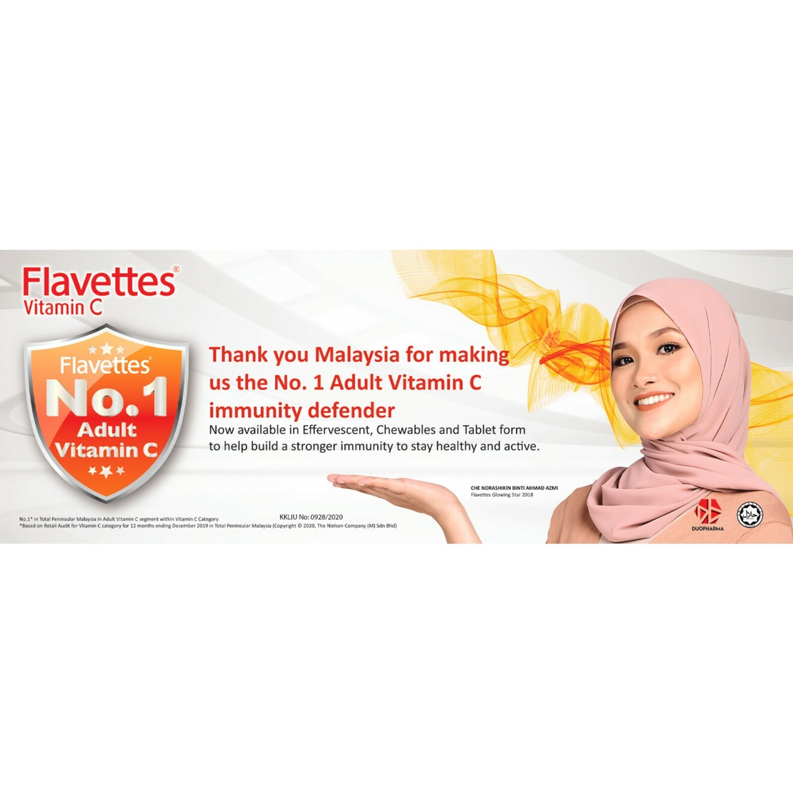 Vitamin C Flavettes Glow For Adult Immunity Orange Flavour X 2 box