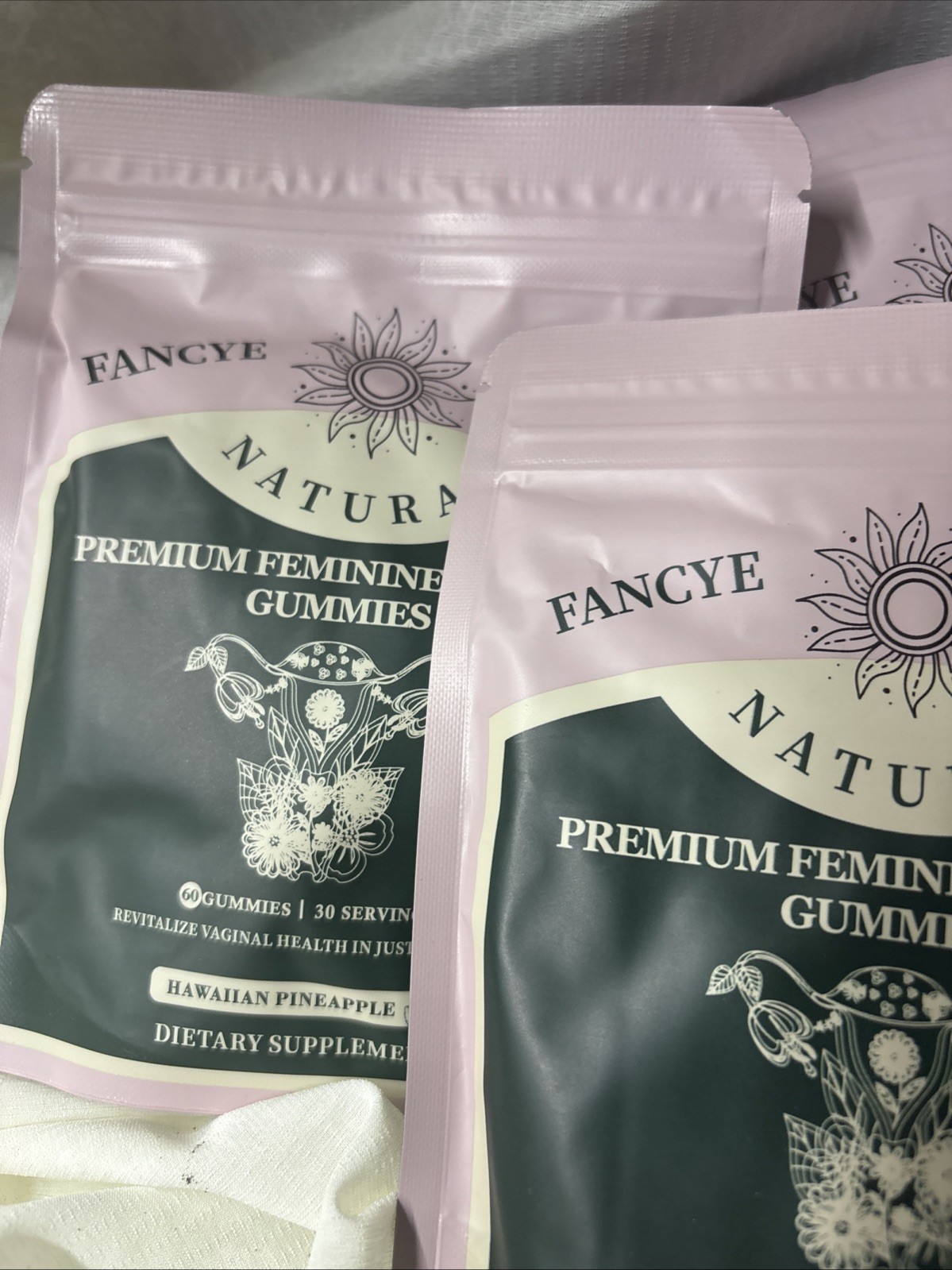 3-Pack Vital Source Feminine Balance Gummies Hawaiian Pineapple 60 Gummies
