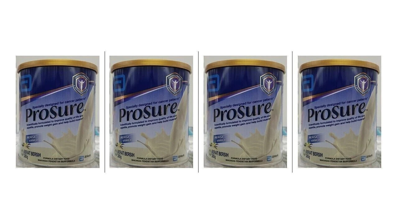 4 Tin Abbott Pro Sure Vanilla Milk High Protein, Prebiotic & EPA 380g-DHL EXP