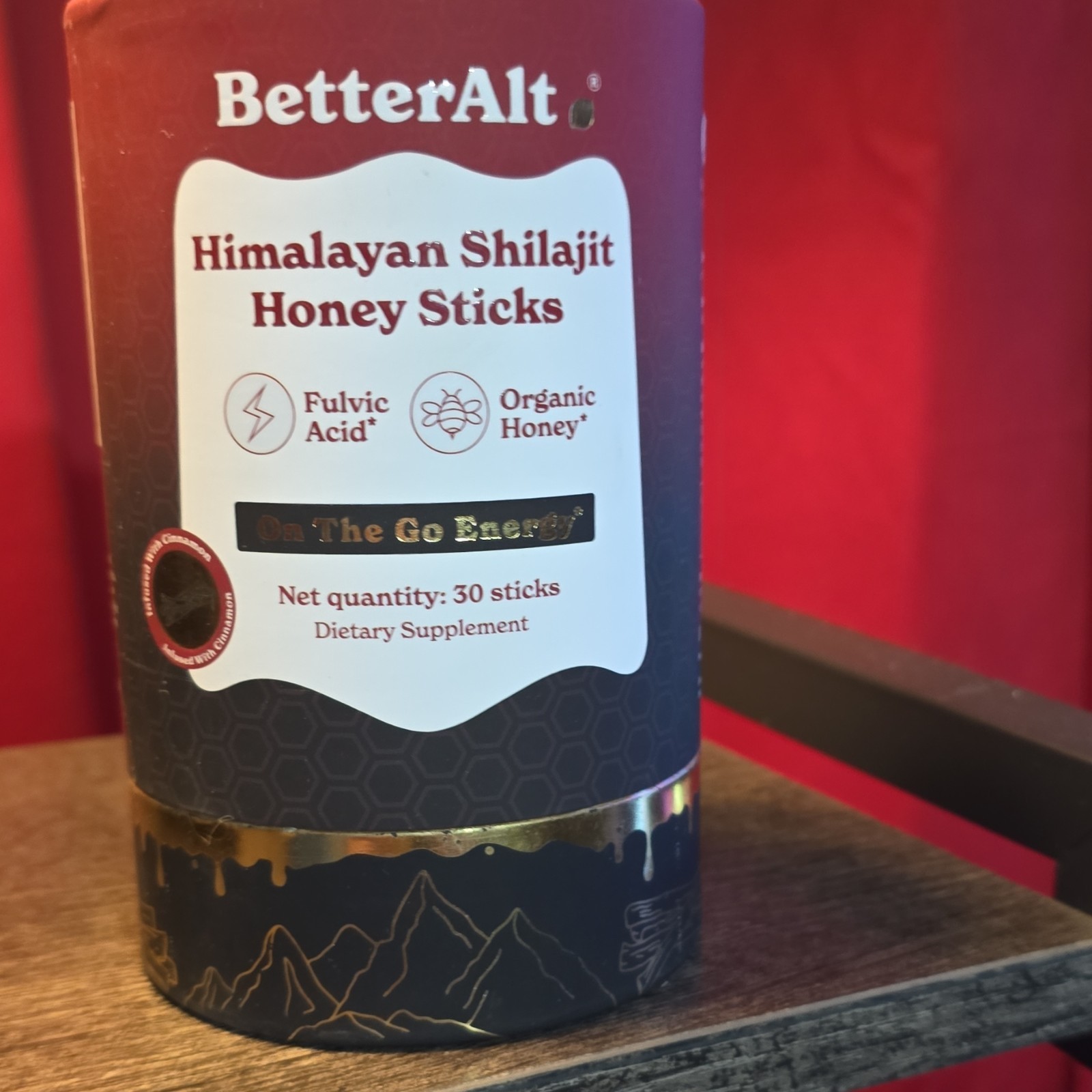BetterAlt Shilajit Honey Sticks Fulvic Acid Organic Energy Support 30ct Adult