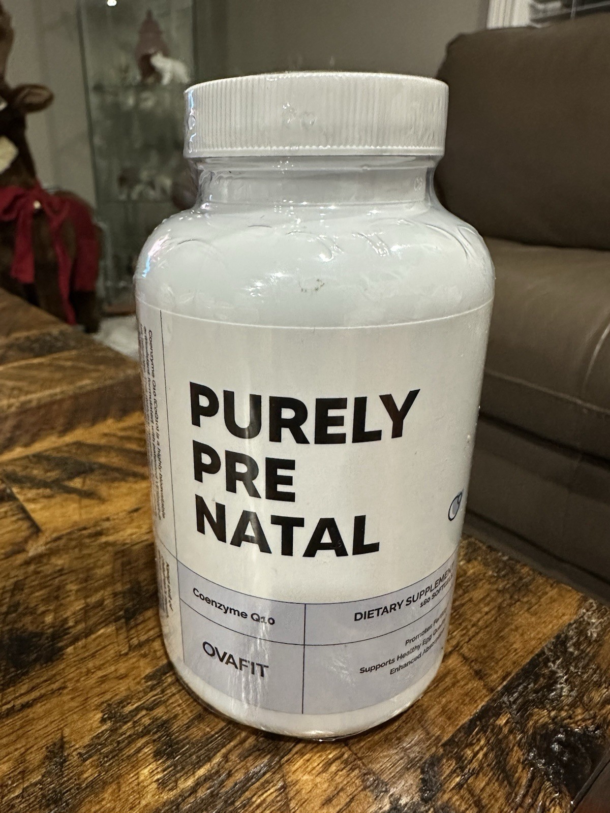 Ovafit Purely Pre Natal Coenzyme Q10 Supplement 180 Softgels Exp 08/2026