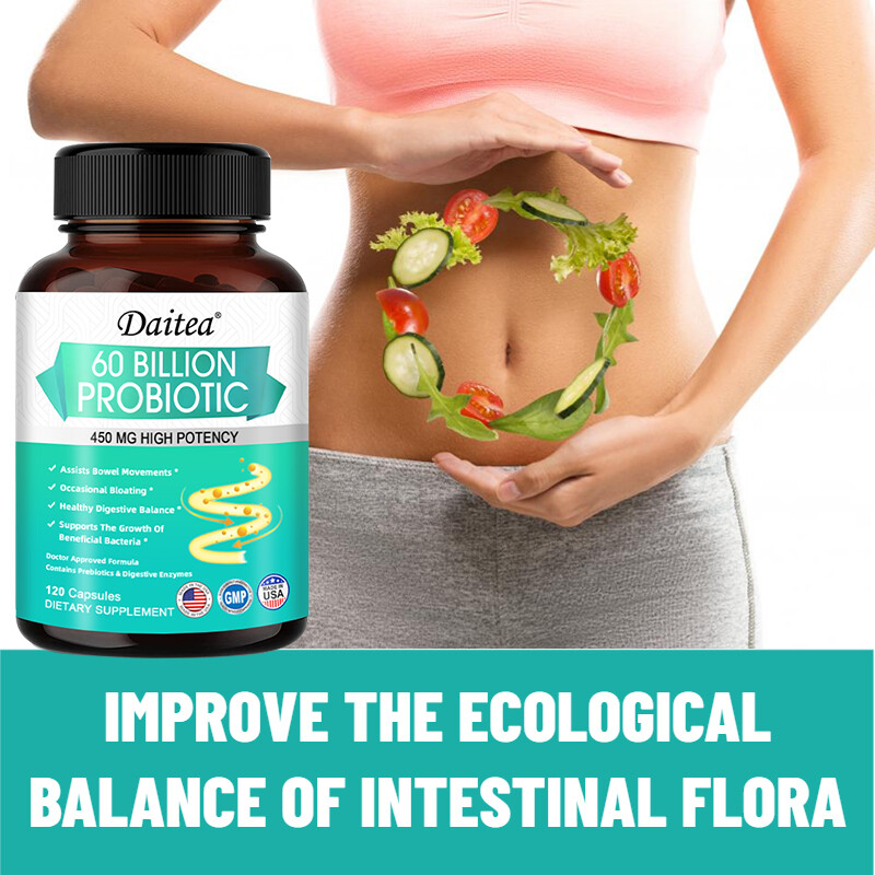 Probiotic & Prebiotic 60 Billion CFU Potency Immune Health 30 To 120 Capsules