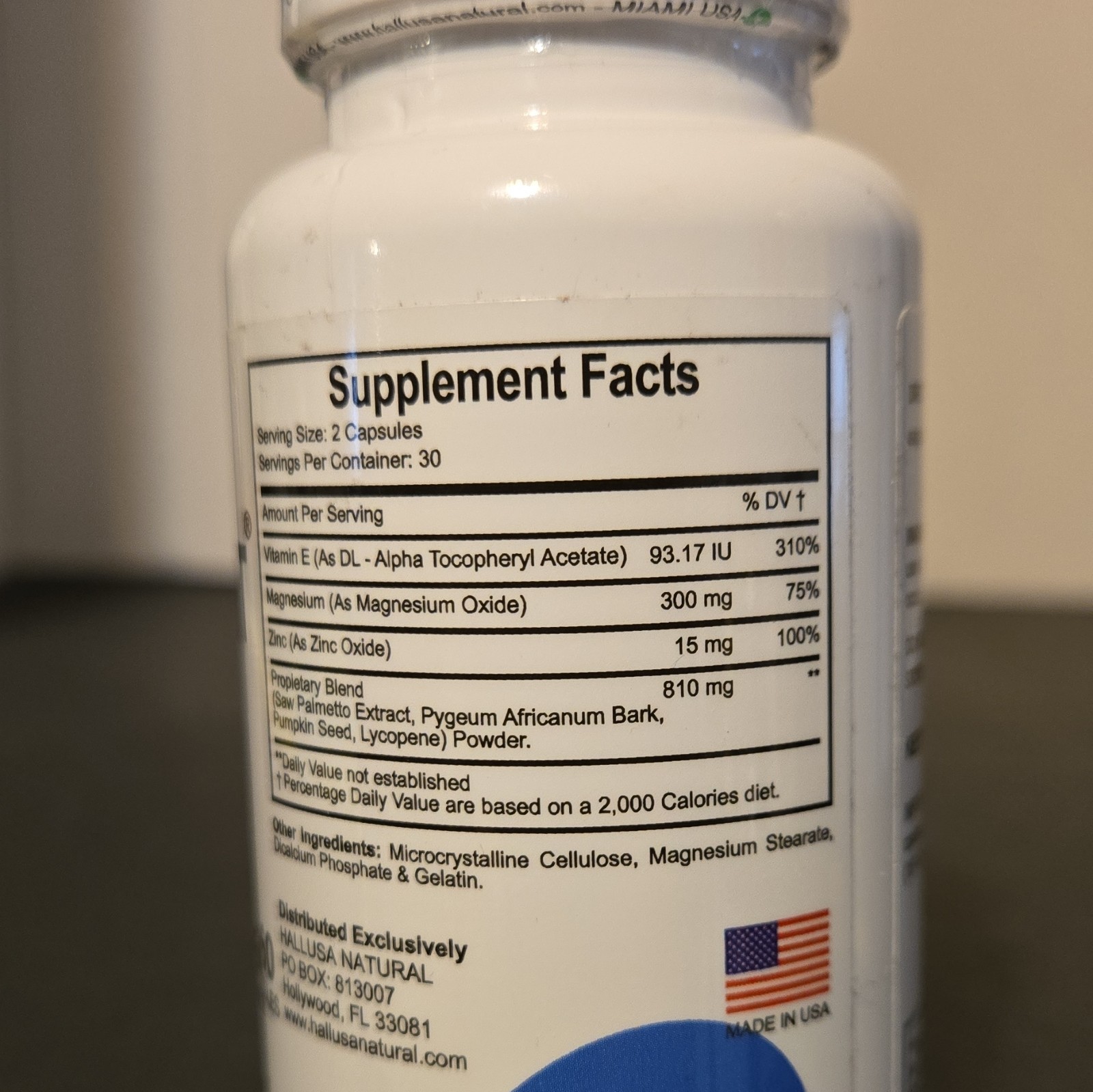 Hallusa Natural HallProst Ultra Prostate Support 60ct Exp 06/2027