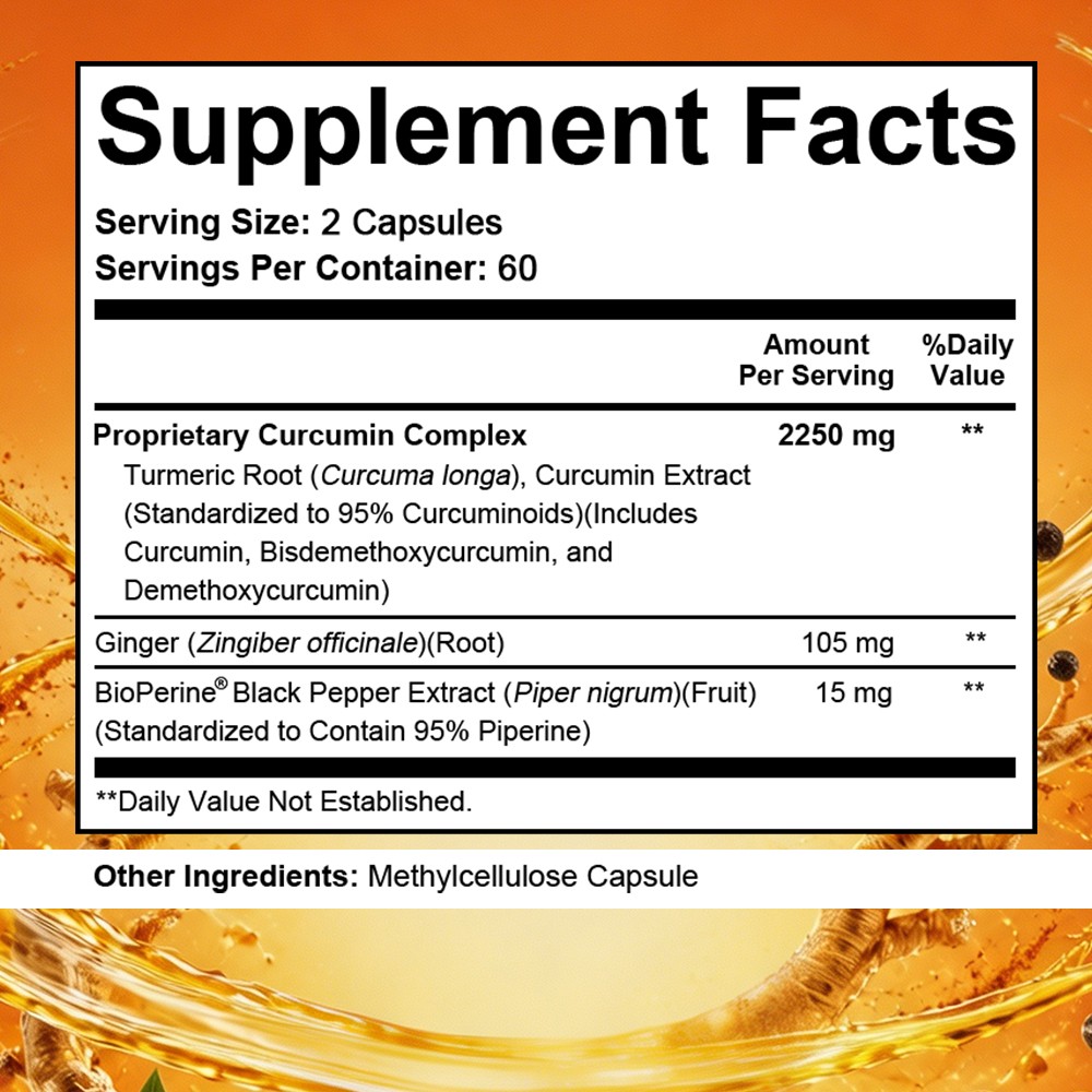 NutriFlair Premium Turmeric Curcumin – High Absorption Supplement, 120Caps