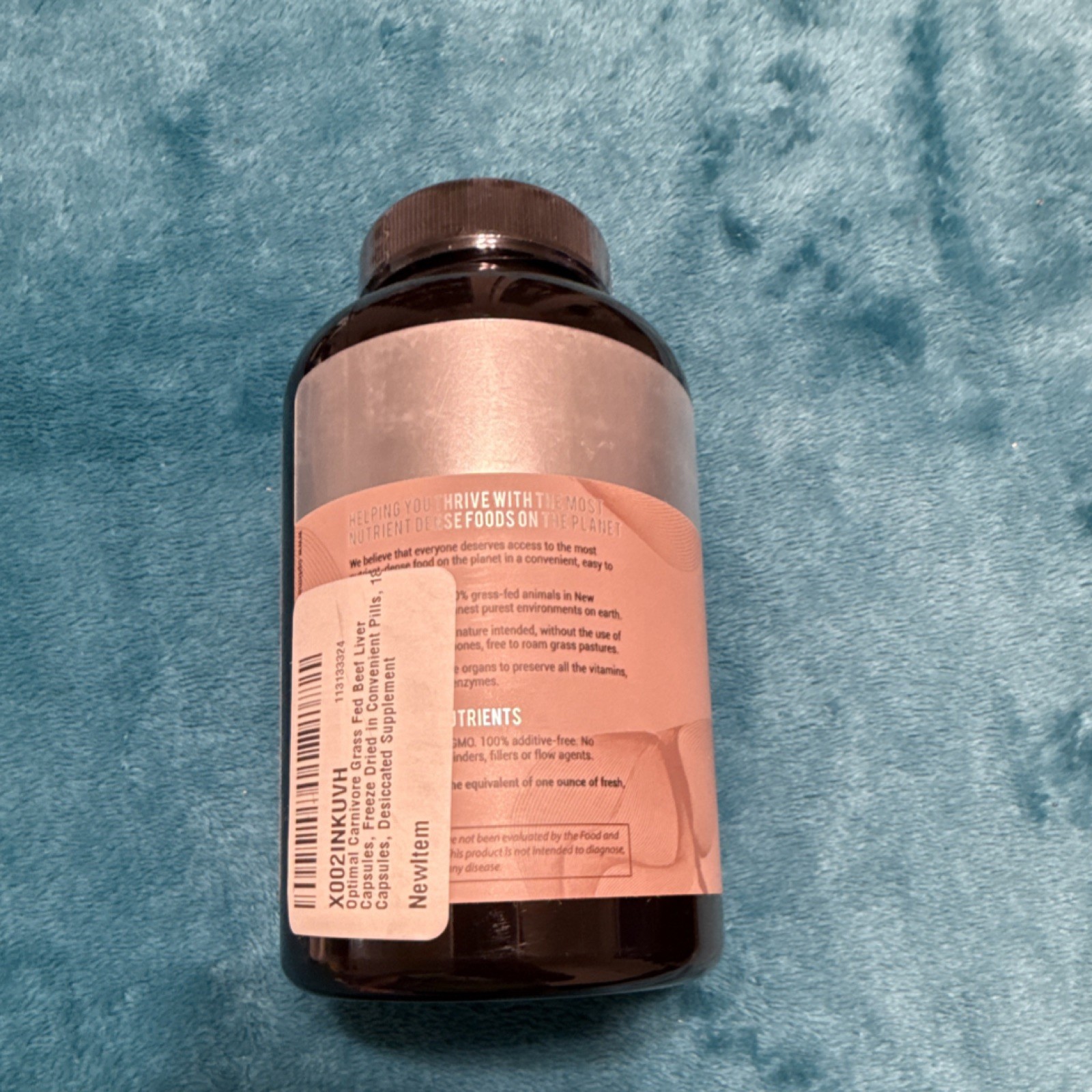 Optimal Carnivore Grass Fed Beef Liver 500mg 180 Capsules Non-GMO Additive-Free