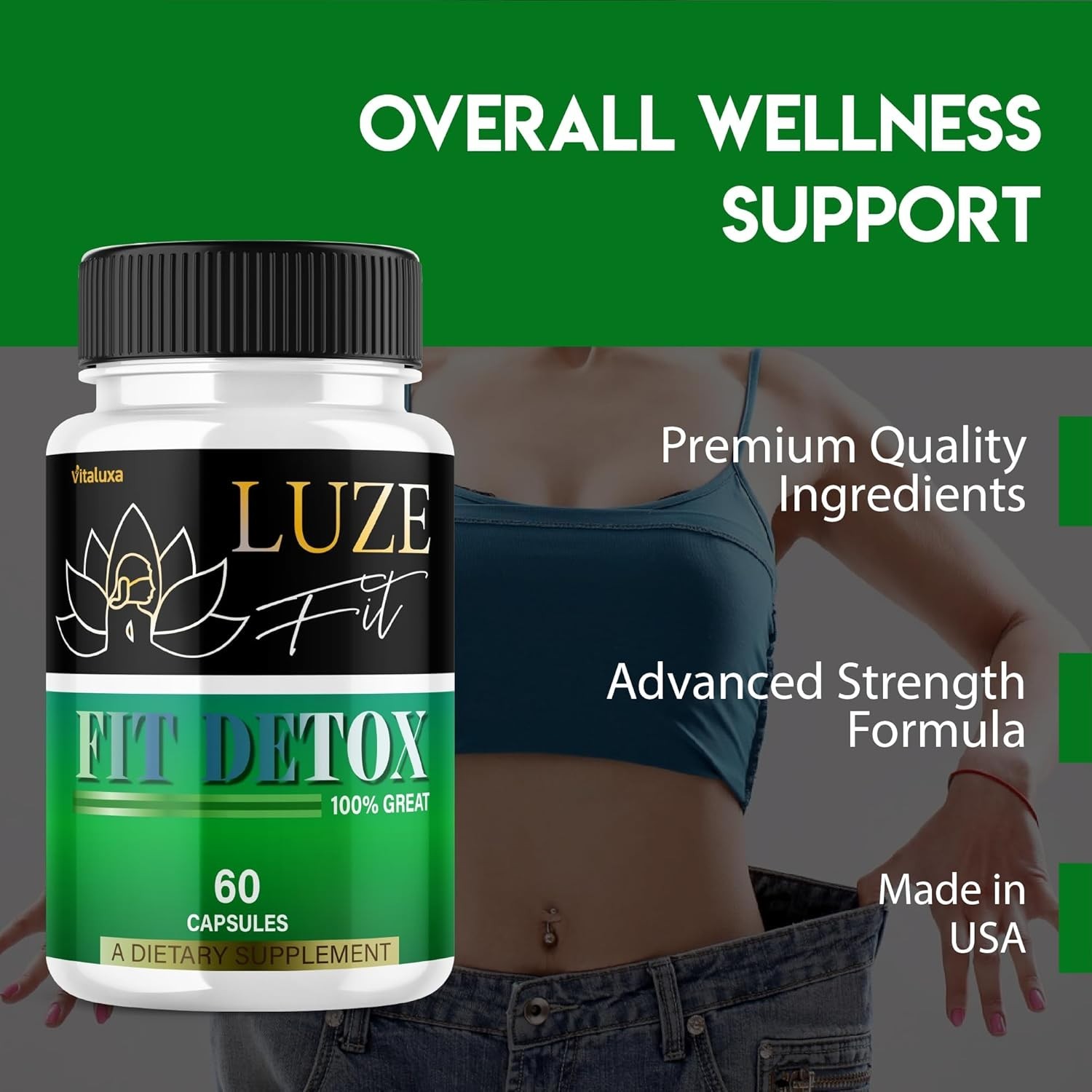(3 Pack) Luze Fit Detox Pills, Detox Formula for Natural Weight (180 Capsules)