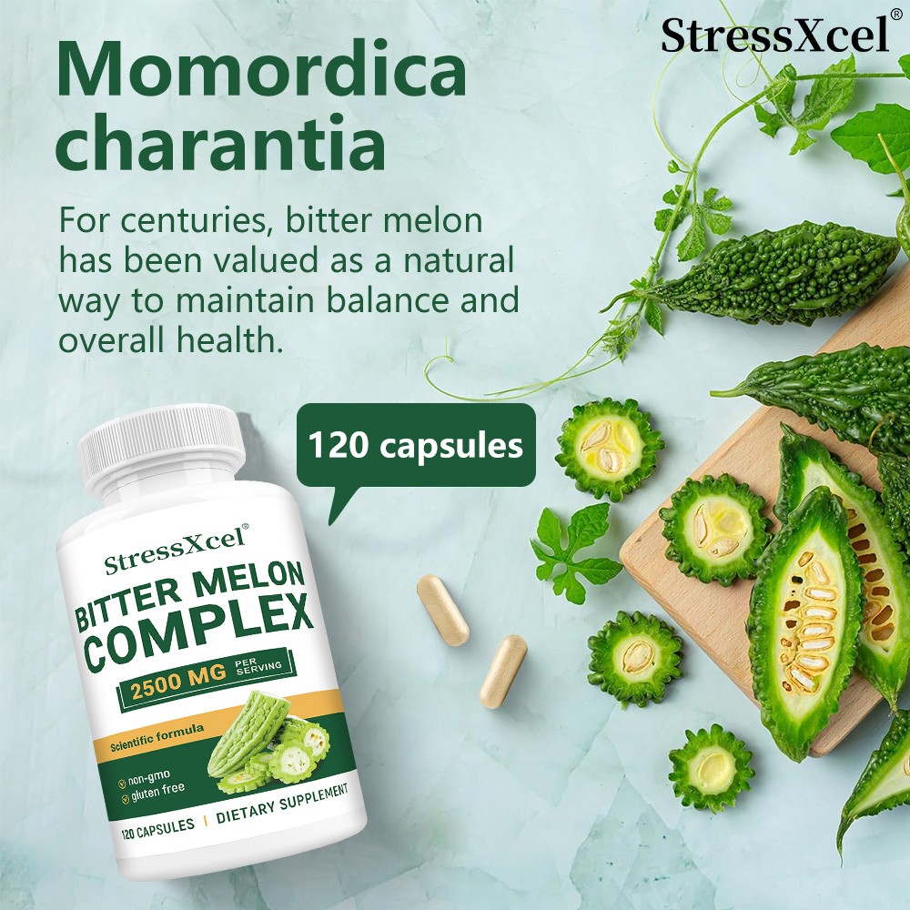 Extra Strength Bitter Melon Complex 2500mg 30/60/120Caps Non-GMO,Gluten-Free