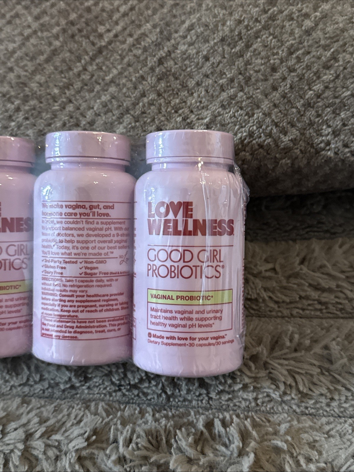 (4) Love Wellness Good Girl Probiotics – 30 Count – 02/2027 FRESH!
