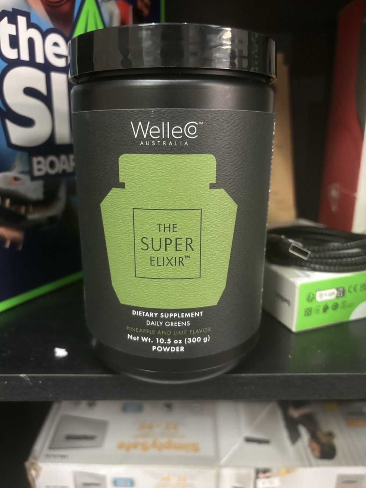 WelleCo The Super Elixir Daily Greens Powder, Pineapple & Lime, 10.5 oz