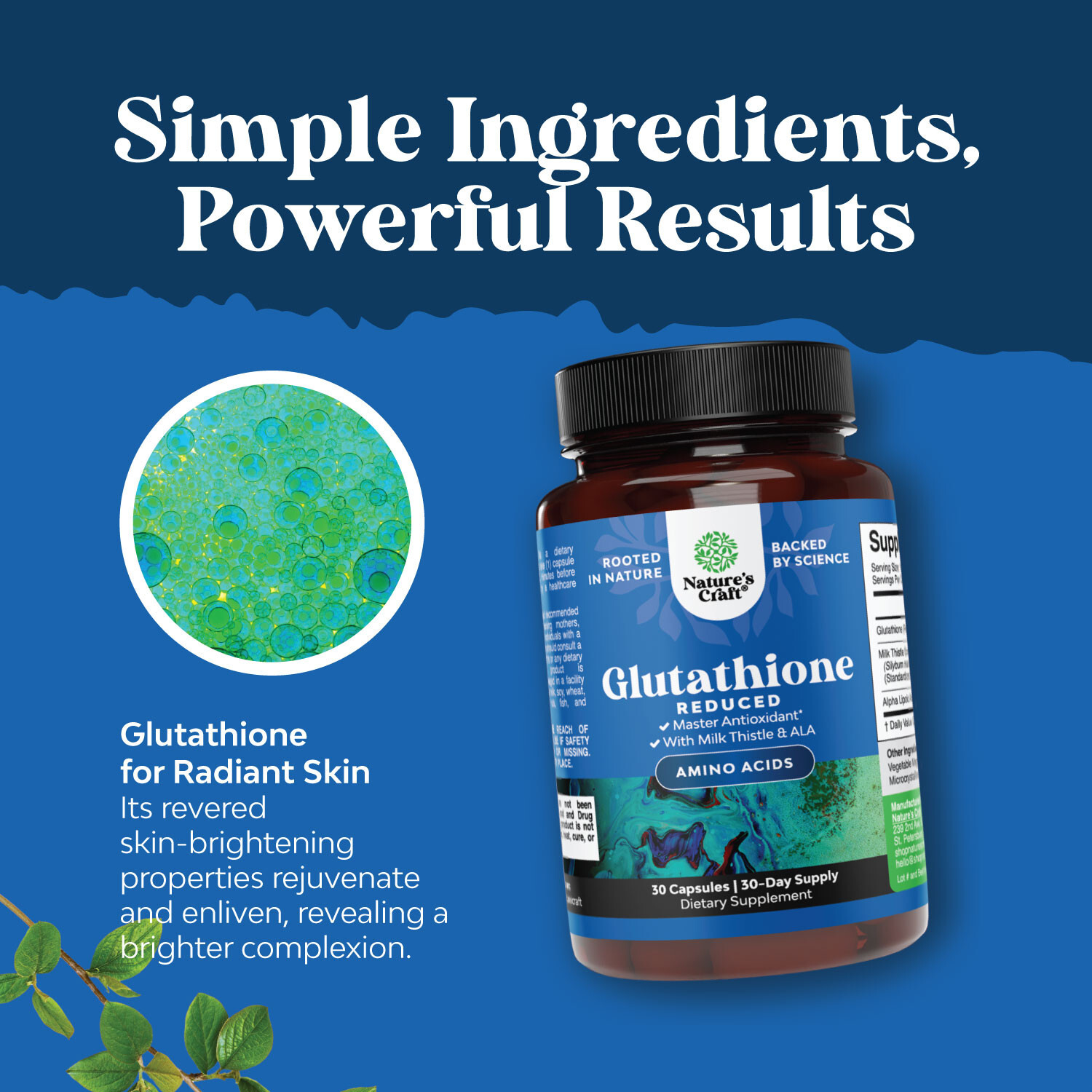 Reduced Glutathione Supplement with Glutamic Acid – L Glutathione ALA