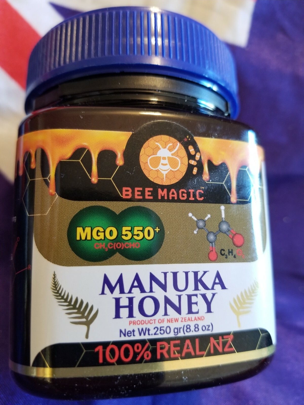 MANUKA HONEY MGO550+ Bee Magic 8.8 oz( 250 gr), Kosher, Single barrel batch