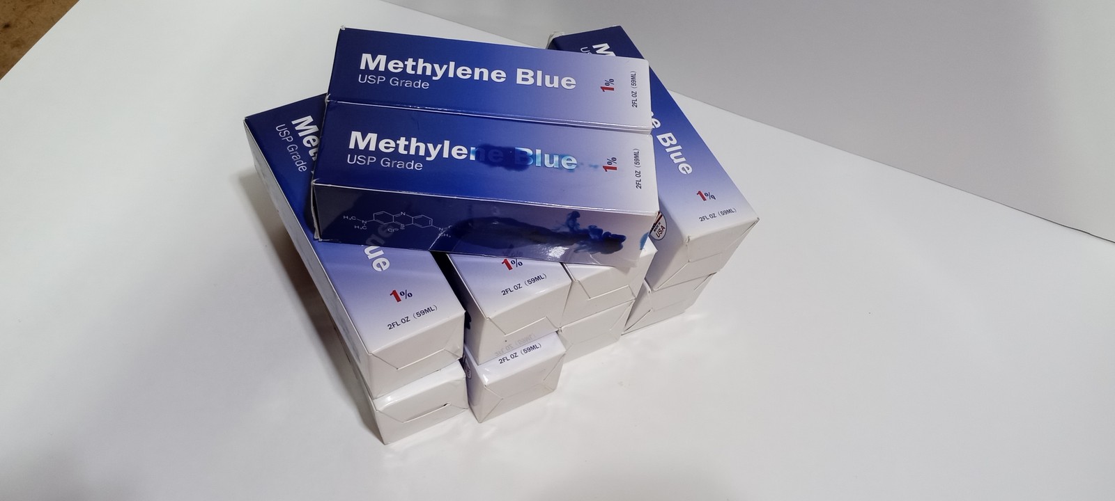 Methylene Blue 1% USP Grade Liquid Supplement 2 fl oz Lab & Aquarium Use Only