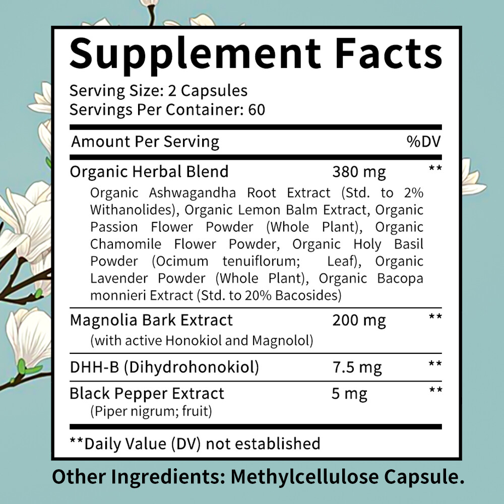 Premium DHH-B Plus Supplement,Promotes calmness Sleep & Relaxation,Relief Stress